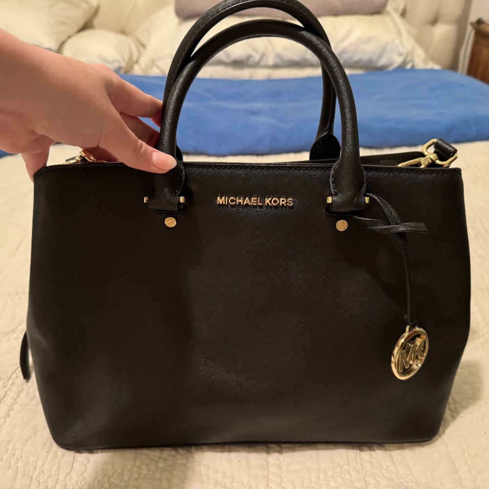 Michael Kors Camille Large Satchel in Black